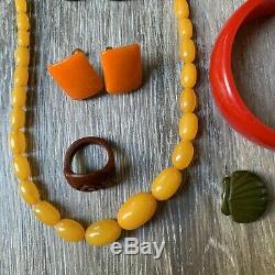 Vintage Bakelite Jewelry Lot Carved Earrings Necklace Bangles Ring Pin Clip,How To Make A Copyright Symbol In Word