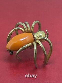 1930s Art Deco Bakelite Spider Pin