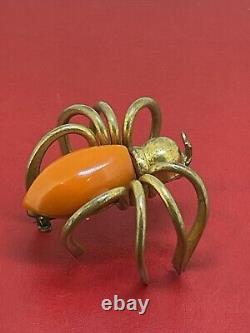 1930s Art Deco Bakelite Spider Pin