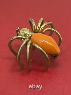 1930s Art Deco Bakelite Spider Pin