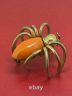 1930s Art Deco Bakelite Spider Pin