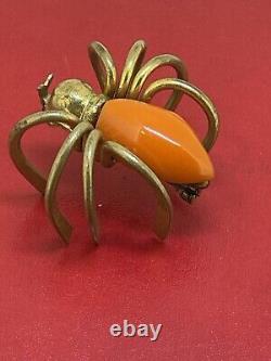 1930s Art Deco Bakelite Spider Pin