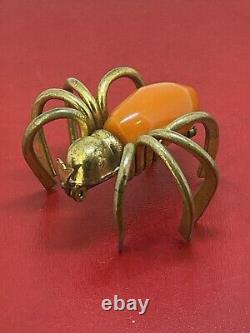 1930s Art Deco Bakelite Spider Pin