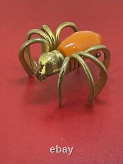 1930s Art Deco Bakelite Spider Pin