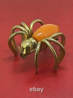 1930s Art Deco Bakelite Spider Pin