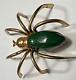 1930s Art Deco GREEN Bakelite Spider Pin