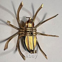 1930s Art Deco GREEN Bakelite Spider Pin