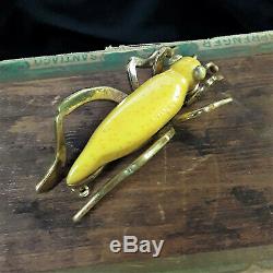 1940's Bakelite Grasshopper Pin Vintage Jewlery Piece with Brass Plated Body