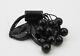 1940s Black Bakelite Bow Brooch Pin with Dangling Cherries Figural Rare