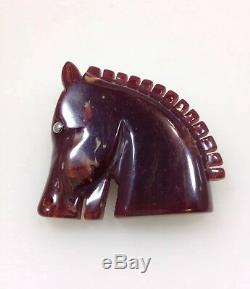 1 Vintage Bakelite Greek Horse Head Pin Brooch