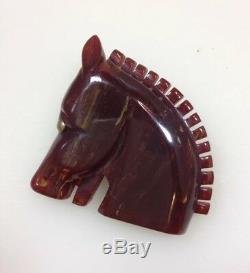 1 Vintage Bakelite Greek Horse Head Pin Brooch