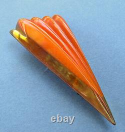 40s Sculpted Two-tone Catalin/Bakelite Arrow Brooch Pin Vintage Catalin