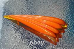 40s Sculpted Two-tone Catalin/Bakelite Arrow Brooch Pin Vintage Catalin
