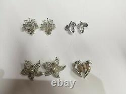 85+ pcs vintage costume jewelry lot antique 2lbs Rhinestone some signed rings