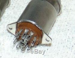 8 NOS BAKELITE CINCH VINTAGE 9 PIN TUBE SOCKETS With ADJUSTABLE SHIELDS 12AX7 6922