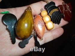 AWESOME BAKELITE COLLECTION Vintage Bangle Bracelets Pins Earrings & MORE