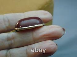 Antique 10k Gold Cherry Amber Bakelite Pin ESTATE PIECE