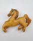 Antique 1930s Carved Butterscotch Bakelite Equestrian Horse Brooch Pin 3