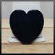 Antique Black Bakelite HEART Large Pin Brooch 1940s SIMICHROME TESTED