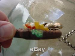 Assembled Stacey Porter Original Vintage Bakelite Flower Butterfly Necklace Pin