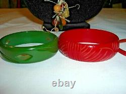 Awesome Vintage Bakelite Jewelry Lot Necklaces Pins Earrings Bracelets 10 Pieces