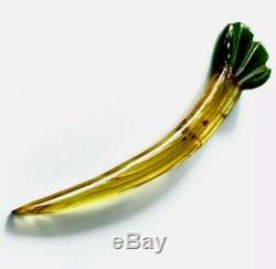 BAKELITE DRESS PIN Vintage Carved Apple Juice and Pea Green. 5 long TESTED