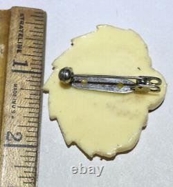 Bakelite Art Deco French Clown Peroit Vintage Brooch Pin