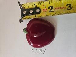 Bakelite Large Fruit Red Apple Brooch