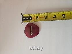 Bakelite Large Fruit Red Apple Brooch