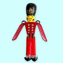 Bakelite Toy Soldier, Articulated, Jointed Figural Brooch