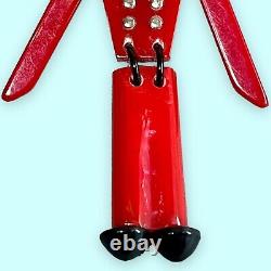 Bakelite Toy Soldier, Articulated, Jointed Figural Brooch