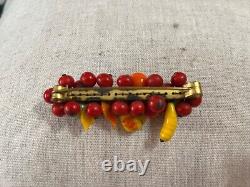 Bakelite brooch vintage. 2.5 wide x 1. Good condition