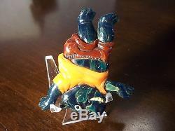 Brad Elfrink Handcrafted With Vintage Bakelite Hippo Standing On His Head Pin