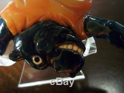 Brad Elfrink Handcrafted With Vintage Bakelite Hippo Standing On His Head Pin