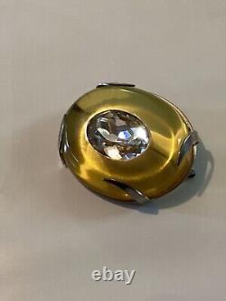 Collectible Rare Large Genuine Bakelite Estate Brooch in Apple Juice