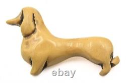 Fabulous Martha Sleeper Book Piece Bakelite Dachshund Dog Pin Brooch