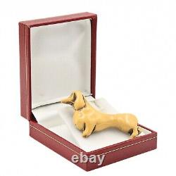 Fabulous Martha Sleeper Book Piece Bakelite Dachshund Dog Pin Brooch