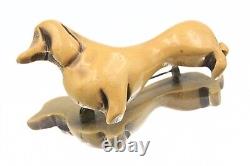 Fabulous Martha Sleeper Book Piece Bakelite Dachshund Dog Pin Brooch