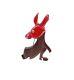 Fun Bakelite Red dyed Catalin Wood Donkey brooch Stk#BKL428