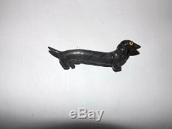 GORGEOUS Vintage BAKELITE and CELLULOID DACHSHUND DOG Pin or Brooch