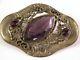 Gorgeous Victorian Sash Pin or Brooch with Amethyst Colored stones Vintage Jewel