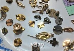 LOT 45 ITEMS Vintage 14K-10K GOLD Sterling Jewelry RING Pins etc $1200.00 VALUE