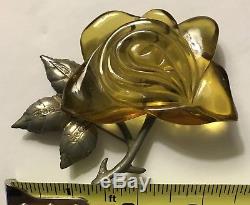 Large Vintage Apple Juice Pin Brooch By Irving Silverman, NY