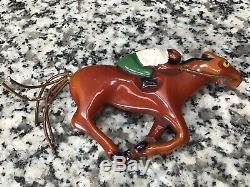 Original 1940s Vintage Bakelite Horse Jockey Pin