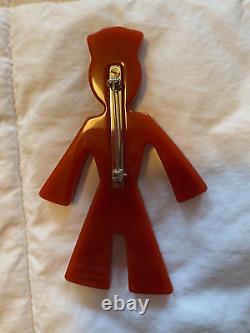 Prada Bakelite Pin Red Sailor Gumby Spring 2005 Brooch