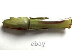 RARE 1920s VINTAGE PRAYING HANDS BAKELITE / CATALIN CLOTHES PIN PAPER CLIP