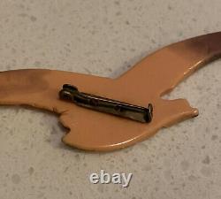 RARE Apricot Bird Bakelite Authentic 1940s Large Pin Brooch Vintage