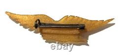 RARE Bakelite Tested Early 1900s Butterscotch Bird C Clasp Pin Brooch Vintage
