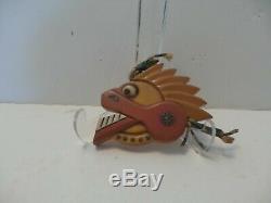 RARE Vintage Bakelite Brooch Pin Abstract Head Aztec God Unusual One of A Kind