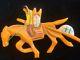 RARE Vntg Butterscotch Bakelite Indian on Horse Pulling a Travois Pin Brooch